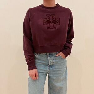 Tory Burch Chenile Deep Burgundy Sweatshirt